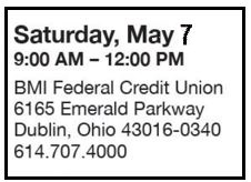 Details address for workshop