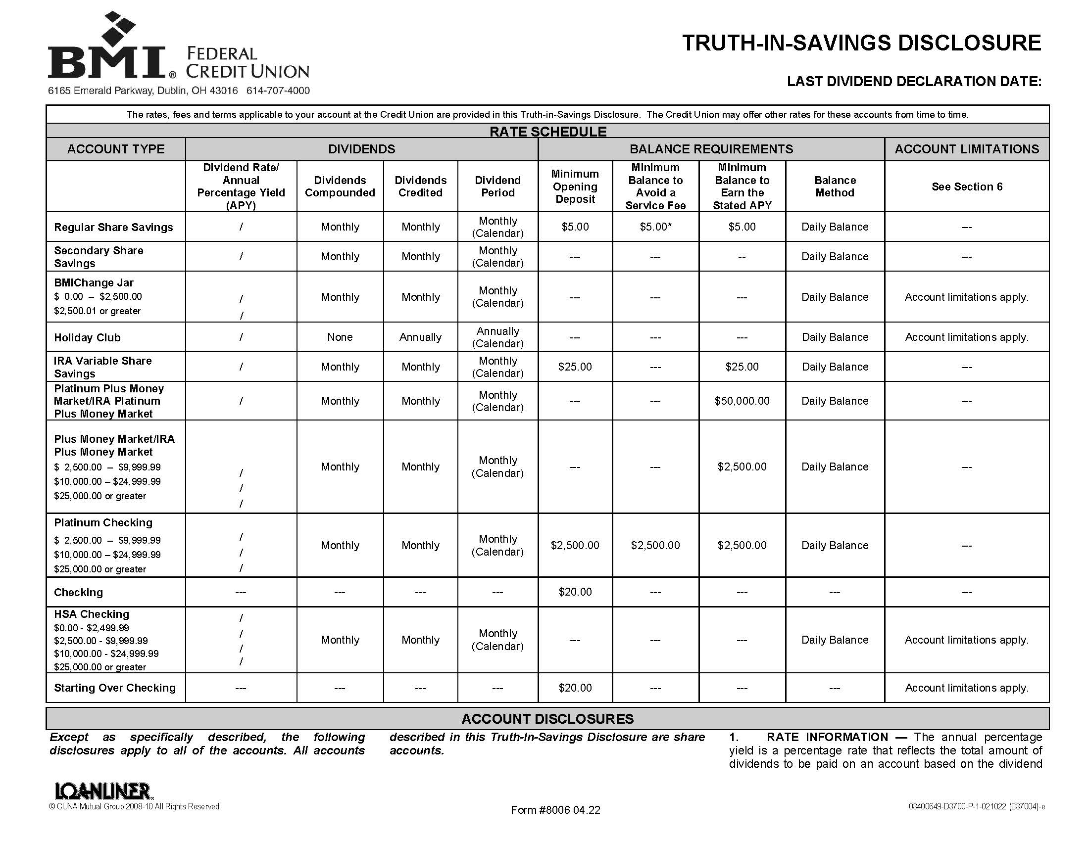 Truth In Savings Page 1