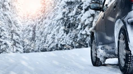 car in snow