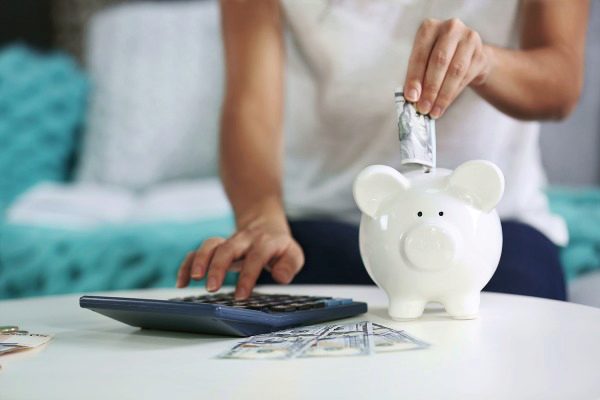 girl with piggy bank