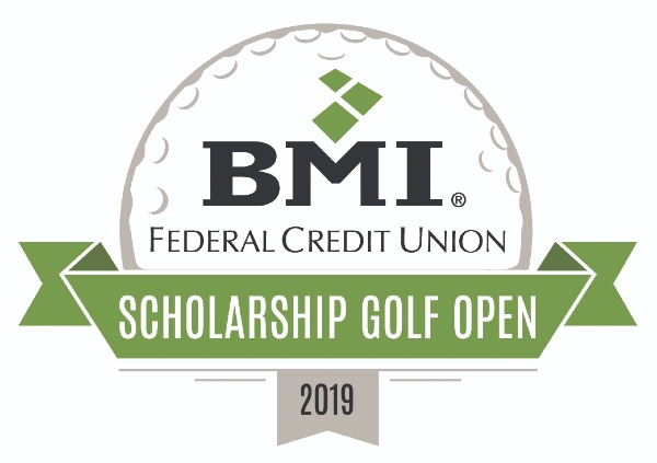 golf open logo bmi logo on a golf ball with ribbon