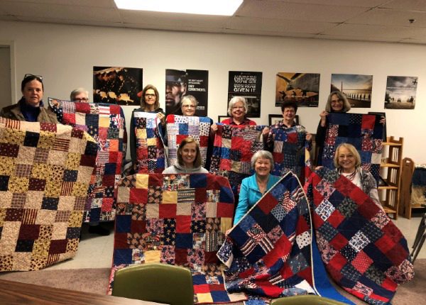 ladies of marine support network and their quilts
