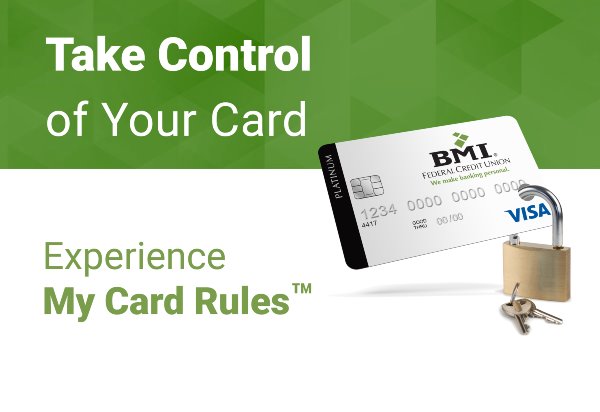 MyCardRules with credit card and lock on it
