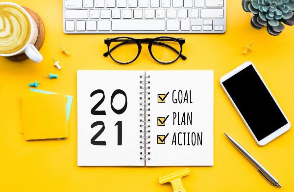 office supplies on table with resolution list