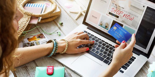 woman shopping online