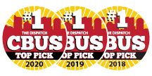 three years of cbus logos stacked